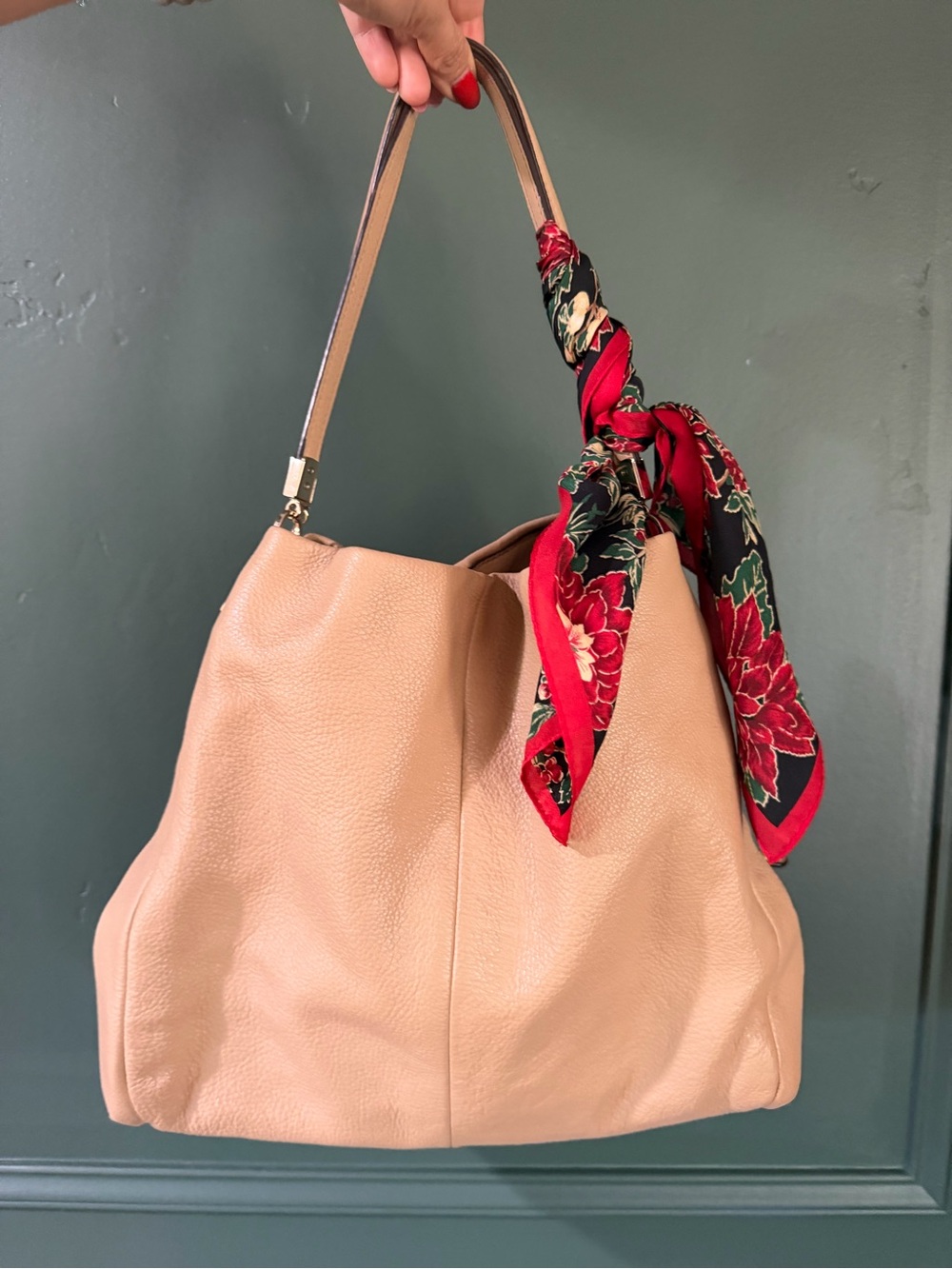 Coach Madison Phoebe Pebbled Leather Shoulder Bag - Nude F34495